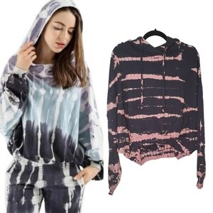 Young Fabulous & Broke Pink/Gray Tie Dye Hoodie Sweatshirt Women's‎ Size S/M